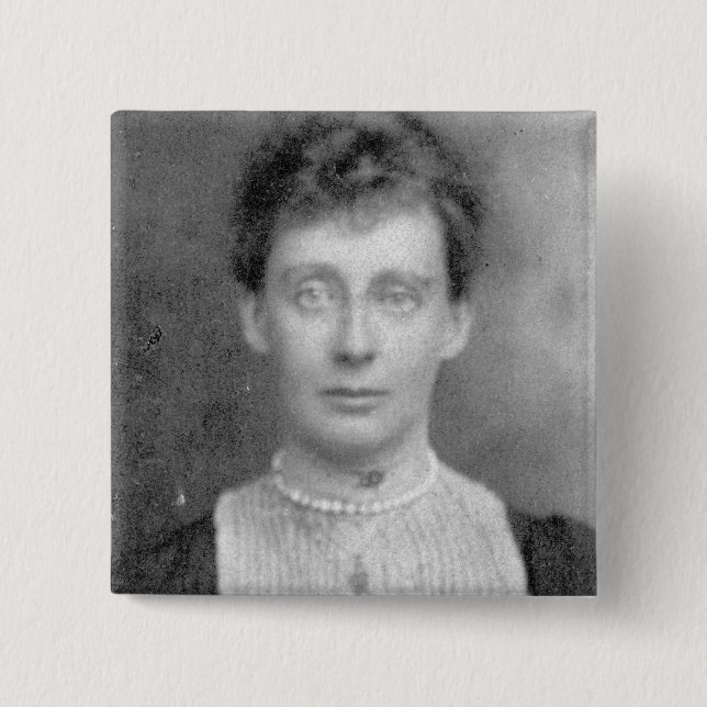 Violet Dickinson 2 Inch Square Button (Front)