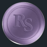 Violet Double Monogram Wedding Wax Seals<br><div class="desc">These elegant traditional style serif 2 Letter double Monogram Faux Wax Seal Stickers in the Violet Purple colorway will make the perfect finishing touch to your save the dates, wedding invitations, or other special occasion stationery. Seal your envelopes or favour bags easily and beautifully with the look of real melted...</div>