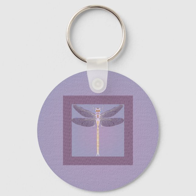 Violet Dragonfly Keychain (Front)