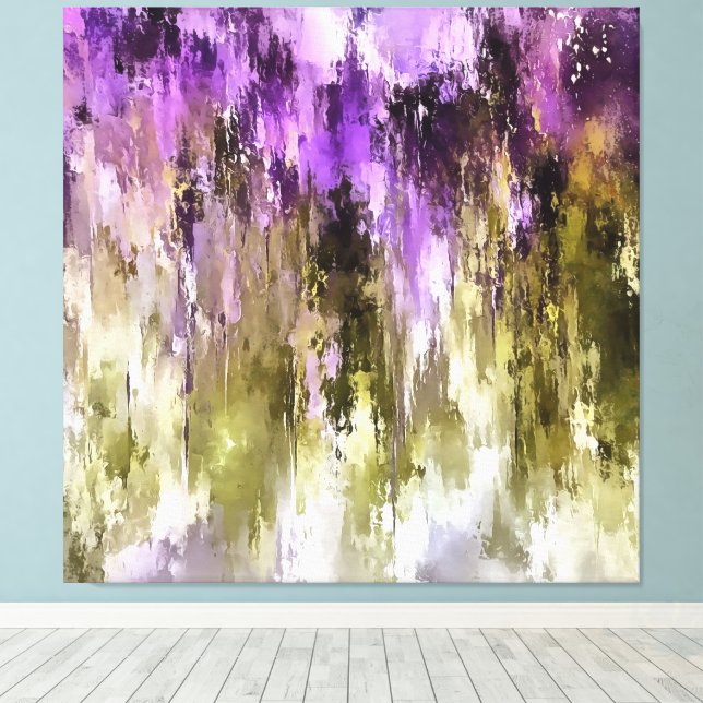 Violet Dreams And Olive Skies Canvas Print (Insitu(Wood Floor))