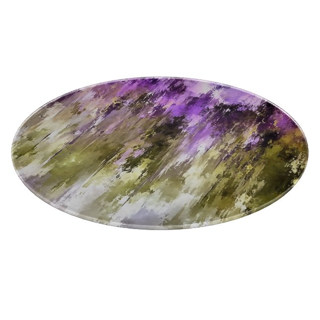 Violet Dreams And Olive Skies Cutting Board (Corner)