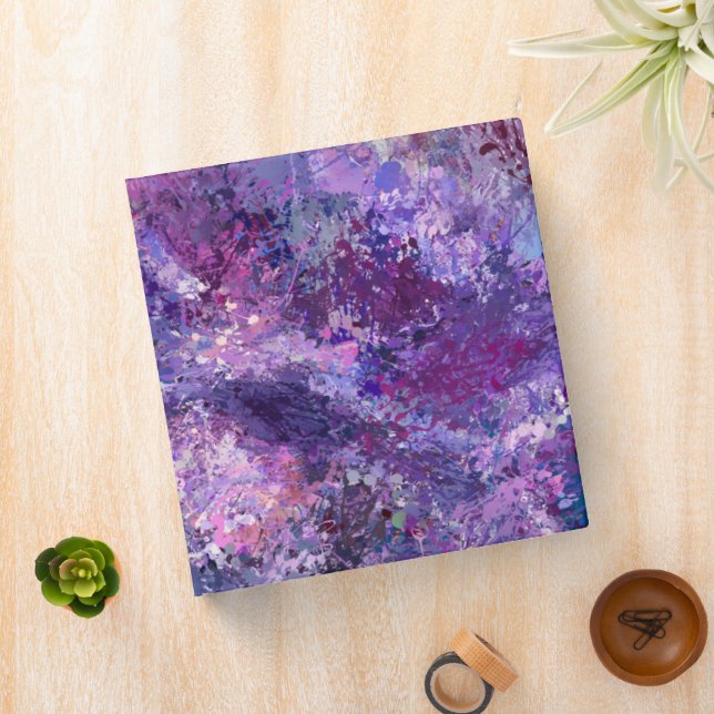 Violet Drops Abstraction Binder (In Situ)