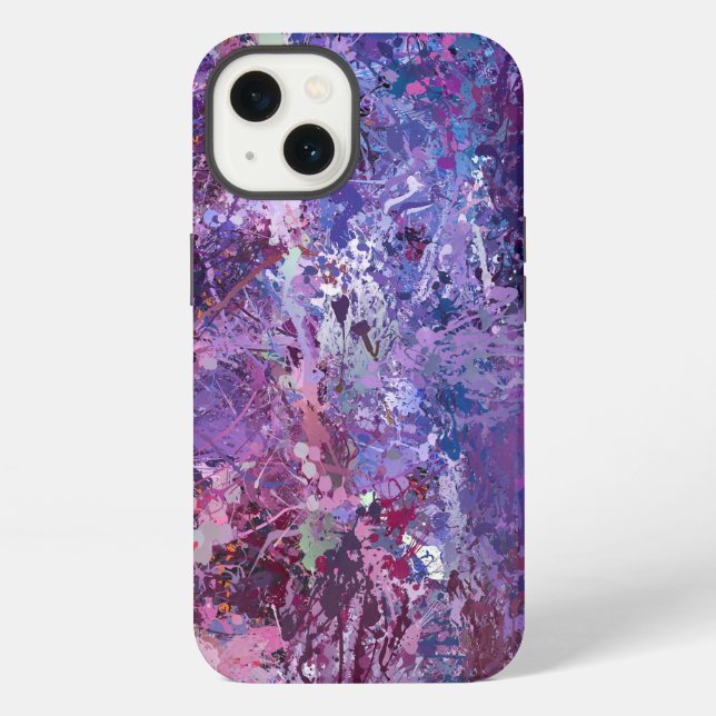 Violet Drops Abstraction  iPhone Case (Back)