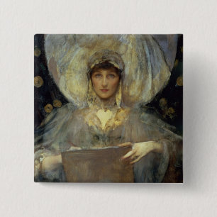 Violet, Duchess of Rutland 2 Inch Square Button