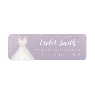 Violet Elegant mariage Robe adresse de retour