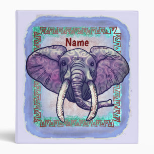 Violet Elephant Face Binder