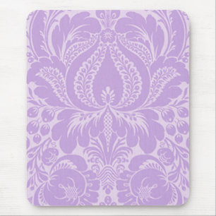Violet Fantasy Floral Mouse Pad