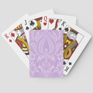 Violet Fantasy Floral Playing Cards