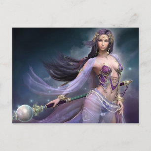 Violet fantasy postcard