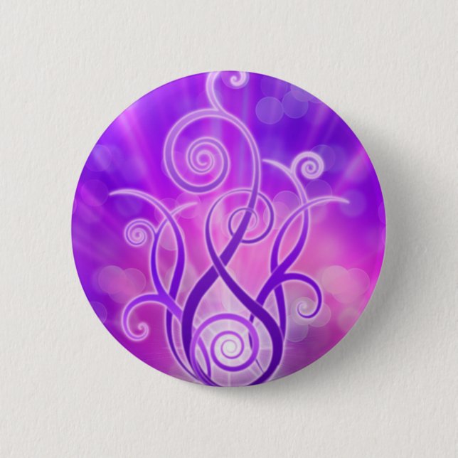 Violet Flame / Violet Fire 2 Inch Round Button (Front)