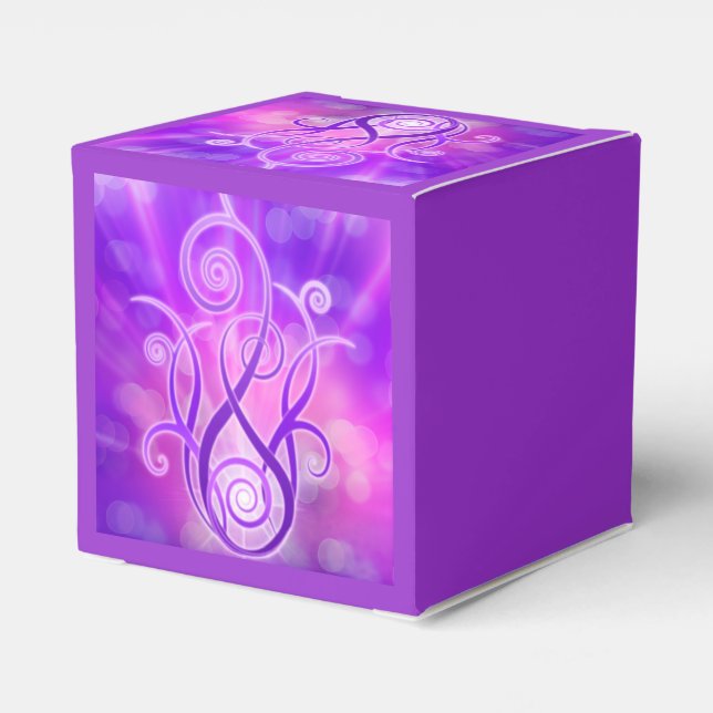 Violet Flame / Violet Fire Favor Box (Back Side)