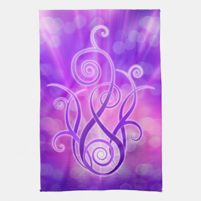 Violet Flame / Violet Fire Kitchen Towel (Vertical)