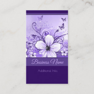 Violet Floral Carte de visite 2
