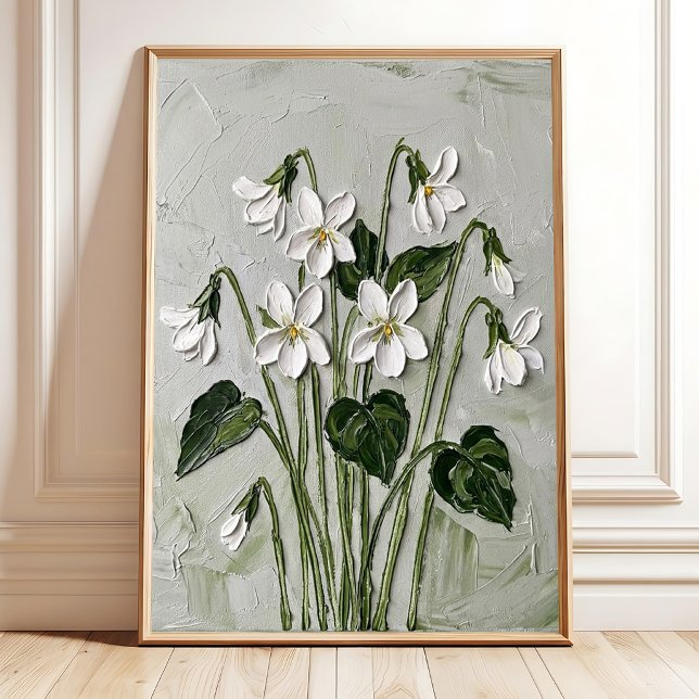 Violet Floral Print Art Canvas Wall Decor (Creator Uploaded)