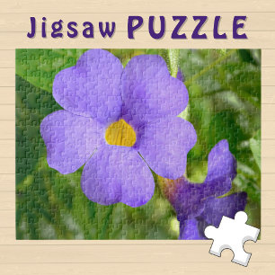 Violet Flower blooming aesthetic Photo -  Jigsaw Puzzle