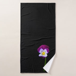 Violet Flower btcnm Bath Towel Set