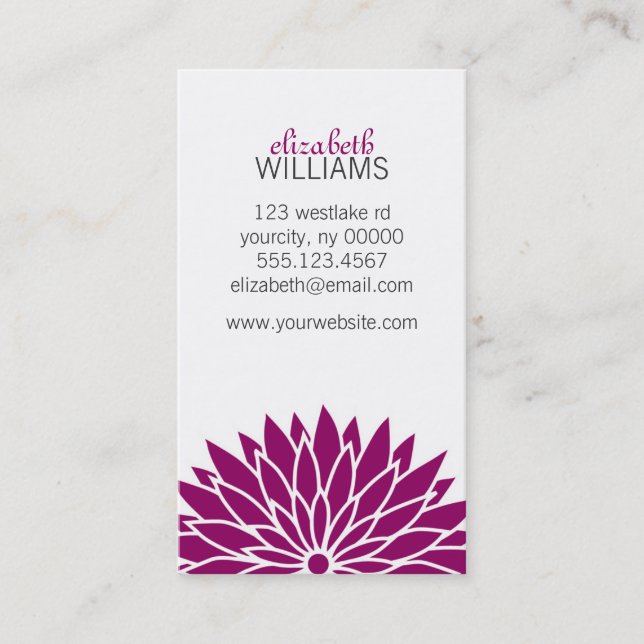 Violet Flower Business Card (Front)