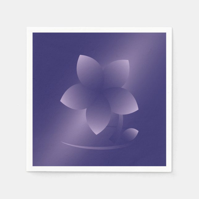 Violet flower napkin (Front)