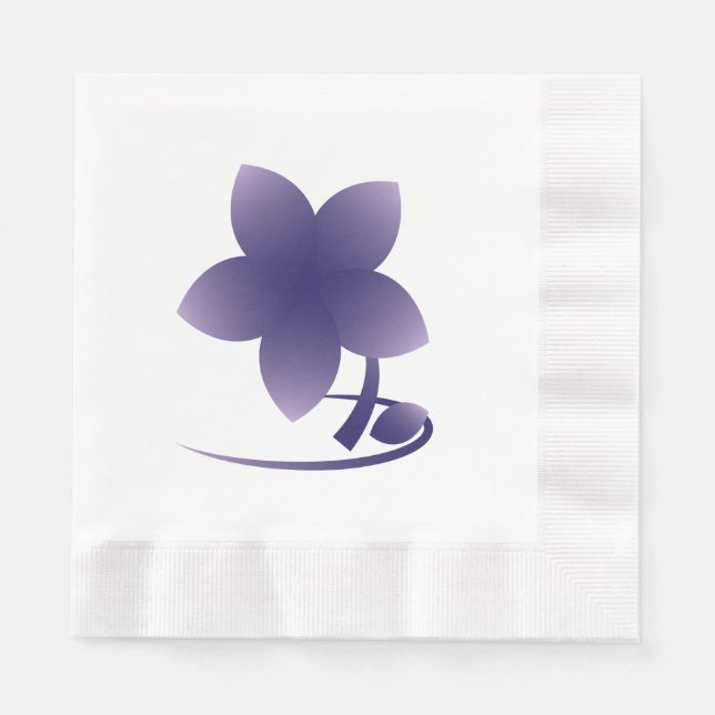 Violet flower nb napkin (Front)