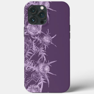 violet flower pattern iPhone 13 pro max case