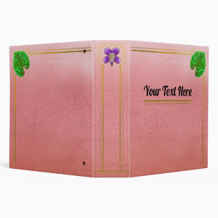 Violet Flower Pink Old Book Binder