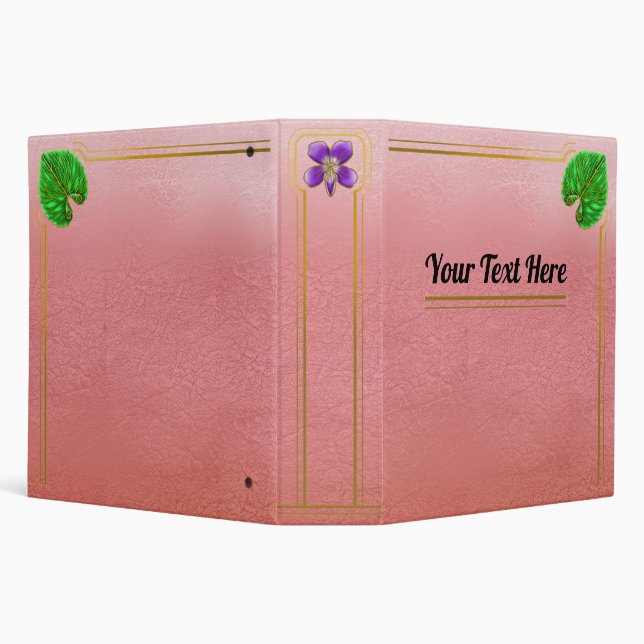 Violet Flower rose vieux livre Classeur (Arrière-plan)