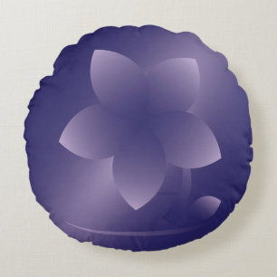 Violet flower round pillow