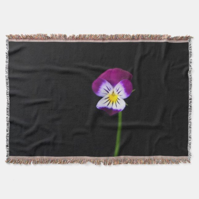 Violet Flower tbcna Throw Blanket (Front)