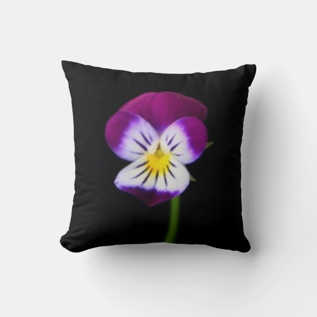 Violet Flower tpcnm Throw Pillow (Front)