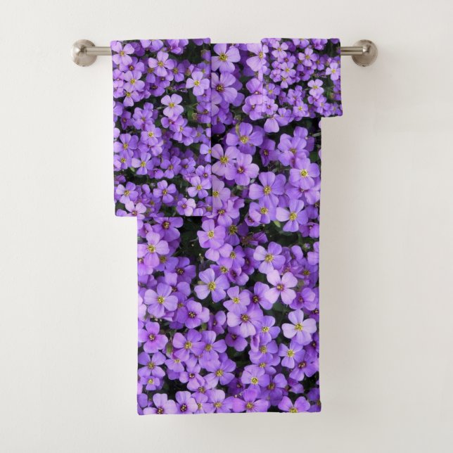 Violet Flowers Bath Towels Violets (Insitu)