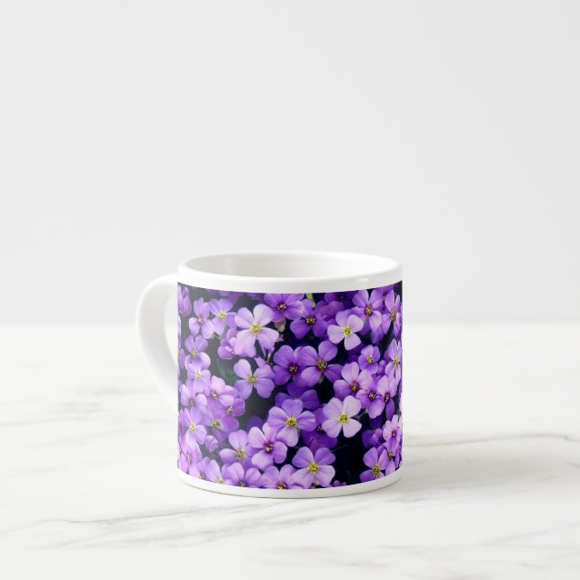 Violet Flowers Espresso Cup (Front Left)