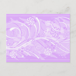 violet flowers postcard