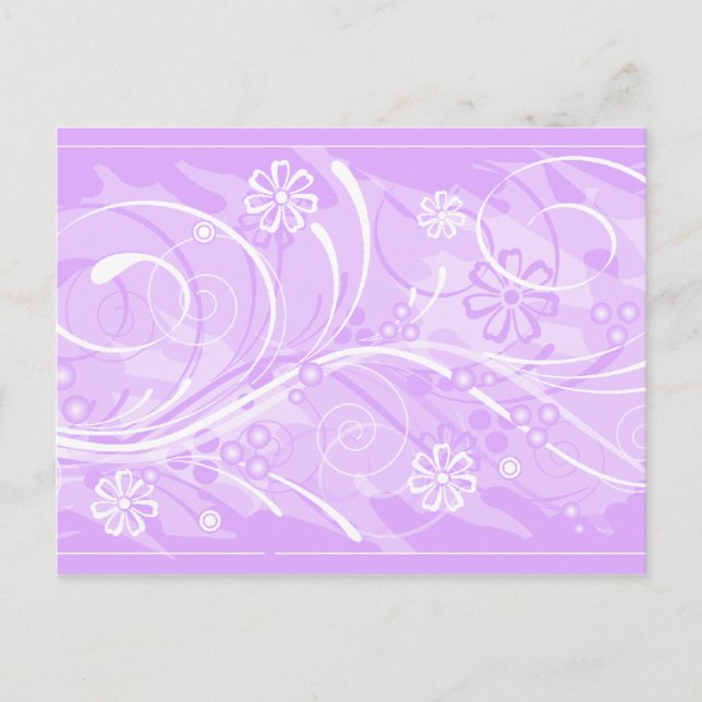 violet flowers postcard (Front)