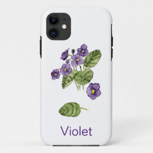 violet flowers purple botanical iPhone / iPad case
