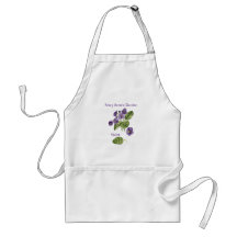 Violet flowers purple name place Apron