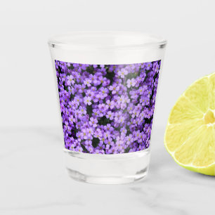 Violet Flowers Shot Glass Violets