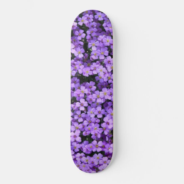 Violet Flowers - Spring Skateboard (Front)