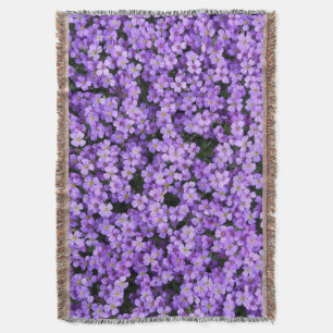 Violet Flowers Throw Blanket