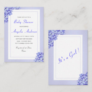 Violet Flowers Violets Baby Girl Shower Invitation