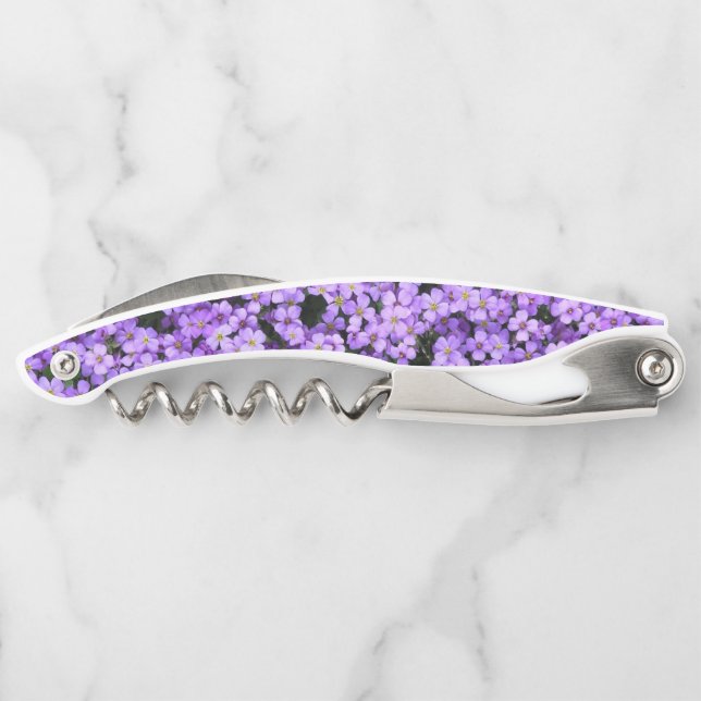 Violet Flowers Waiter's Corkscrew (Back)