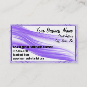 Violet Flowing Streaks and Spiral Border Appointment Card