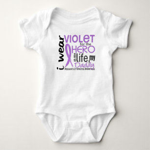 Violet For My Hero 2 Daddy Hodgkin's Lymphoma Baby Bodysuit