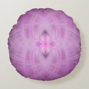 VIOLET -  Fractal Art - Round Pillow