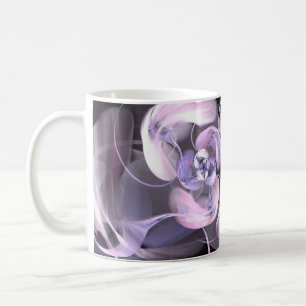 Violet Fractal Flower Coffee Mug