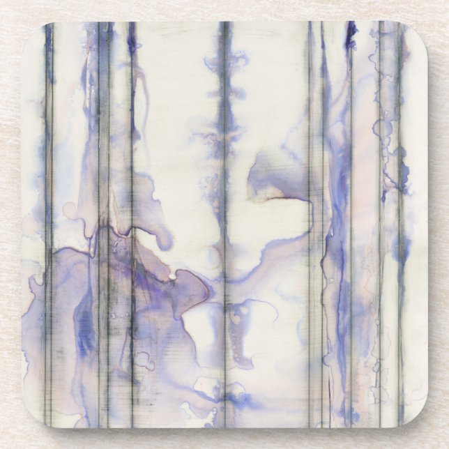 Violet Free Expression Watercolor Coaster (Front)