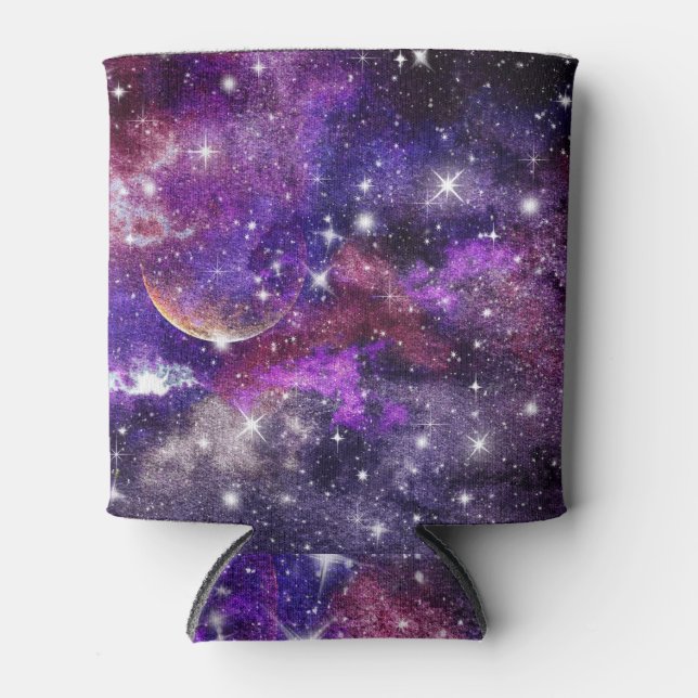 Violet Galaxy Milky Way With Planet Can Cooler (Front)