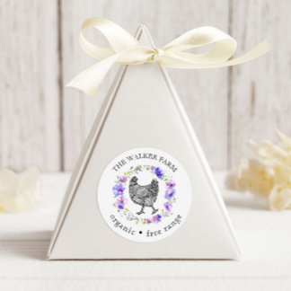 Violet Garden Farm Fresh Eggs Classic Round Sticker