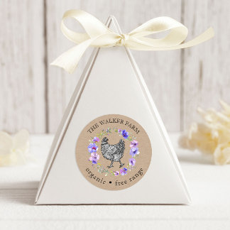 Violet Garden Farm Fresh Eggs Classic Round Sticker