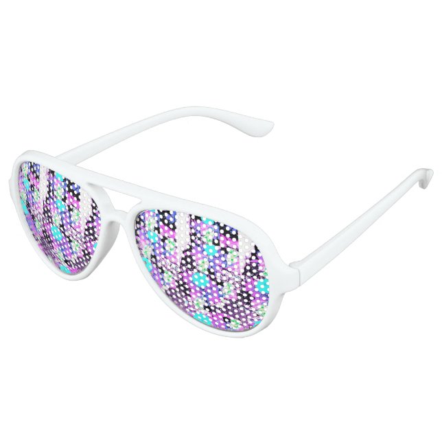 Violet Gaze Aviator Sunglasses (Angled)