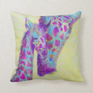 violet giraffes personalizable pillow